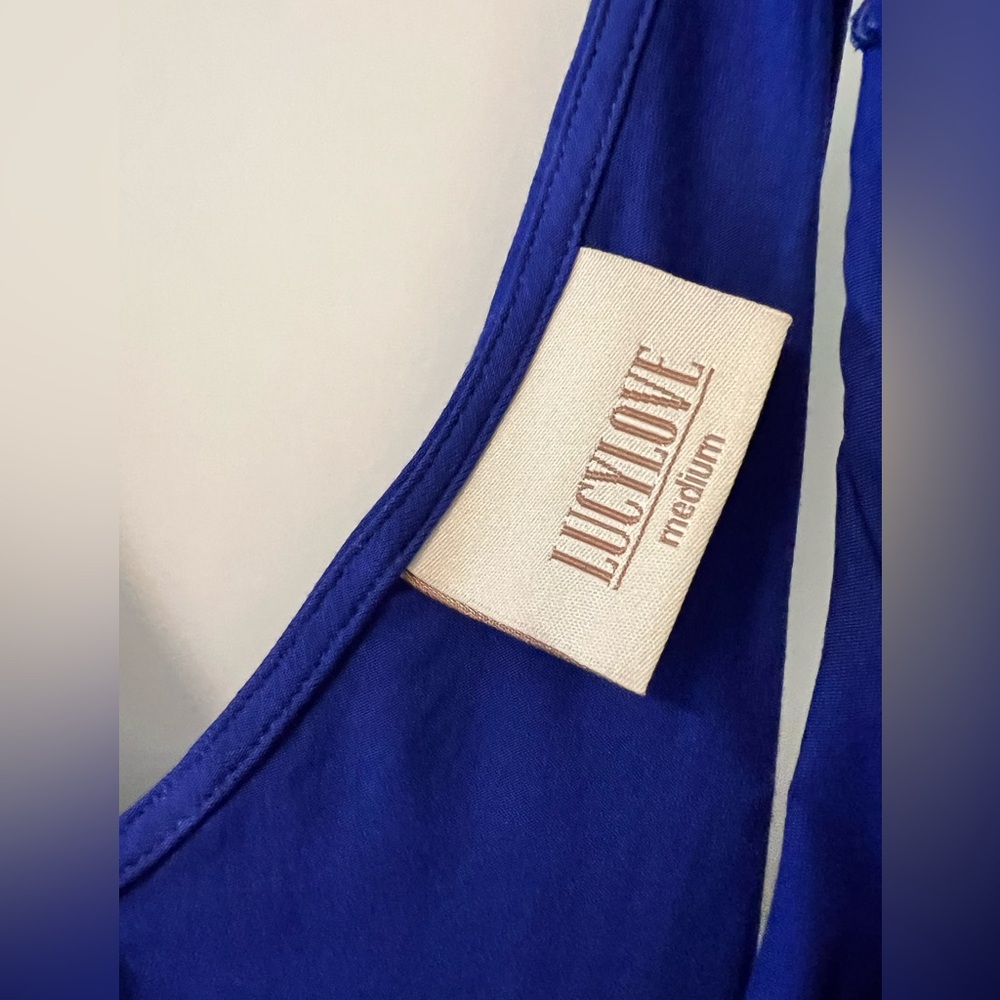 Lucy Love “Lace-Up Swing” Tank – Royal Blue, Size M - Picture 6 of 6